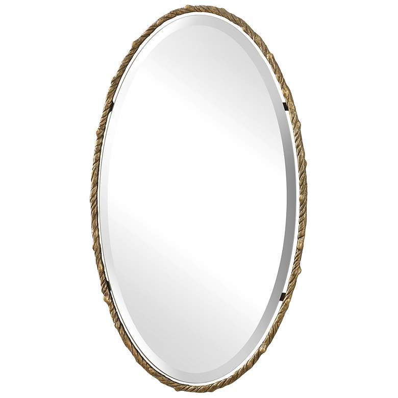 Image 4 Uttermost Twisted Branch Gold 22" x 34" Oval Mirror more views