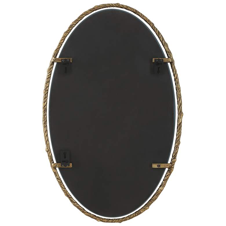 Image 6 Uttermost Twisted Branch Gold 22" x 34" Oval Mirror more views