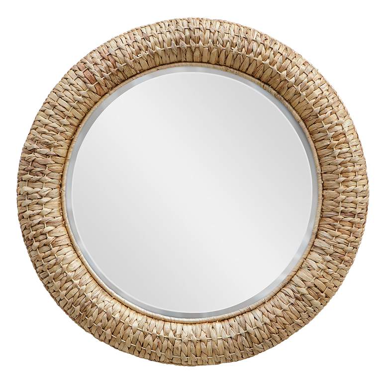 Image 2 Uttermost Twisted Seagrass 36" Natural Round Wall Mirror