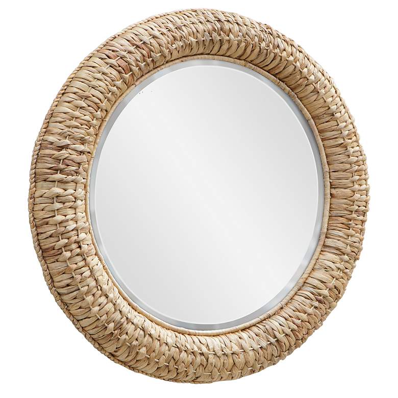 Image 4 Uttermost Twisted Seagrass 36" Natural Round Wall Mirror more views