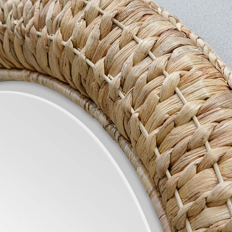 Image 5 Uttermost Twisted Seagrass 36" Natural Round Wall Mirror more views