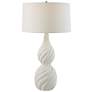 Uttermost Twisted Swirl 32" High White Ceramic Table Lamp