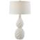 Uttermost Twisted Swirl 32" High White Ceramic Table Lamp