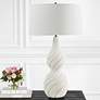 3_Uttermost Twisted Swirl 32" High White Ceramic Table Lamp more views