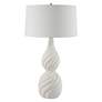 4_Uttermost Twisted Swirl 32" High White Ceramic Table Lamp more views