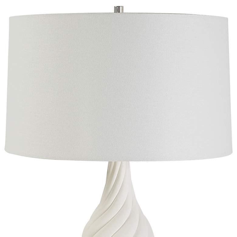 Image 6 Uttermost Twisted Swirl 32" High White Ceramic Table Lamp more views