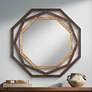 Uttermost Two-Tone Bronze 32" Openwork Octagonal Wall Mirror