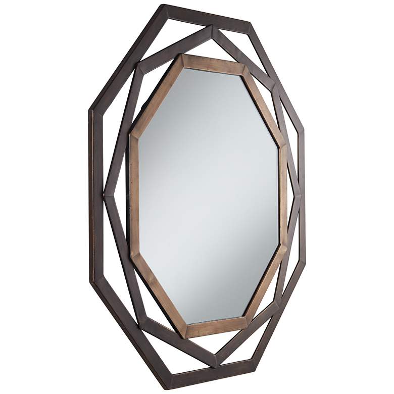 Image 4 Uttermost Two-Tone Bronze 32 inch Openwork Octagonal Wall Mirror more views