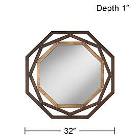 Image5 of Uttermost Two-Tone Bronze 32" Openwork Octagonal Wall Mirror more views