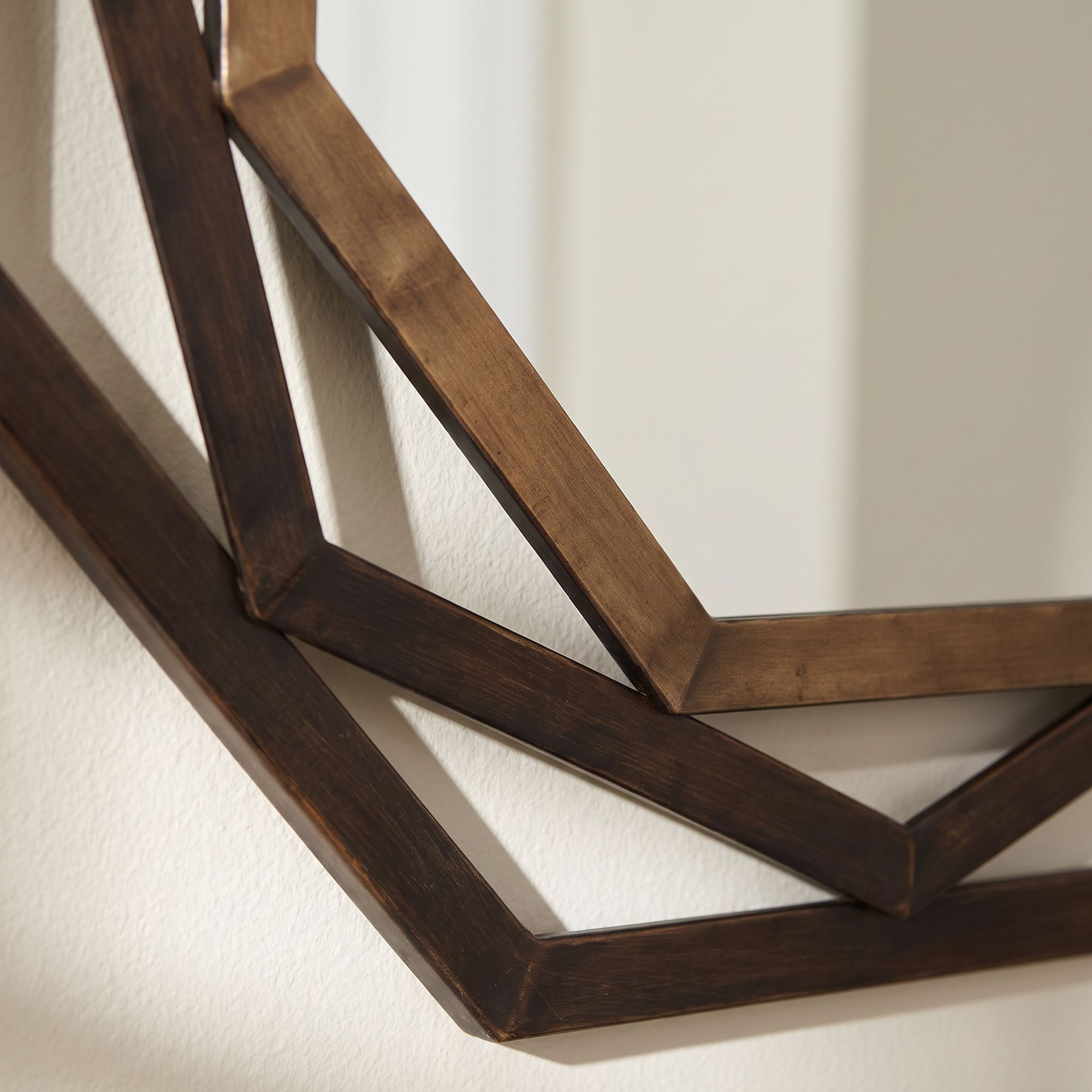 Image 7 Uttermost Two-Tone Bronze 32" Openwork Octagonal Wall Mirror more views