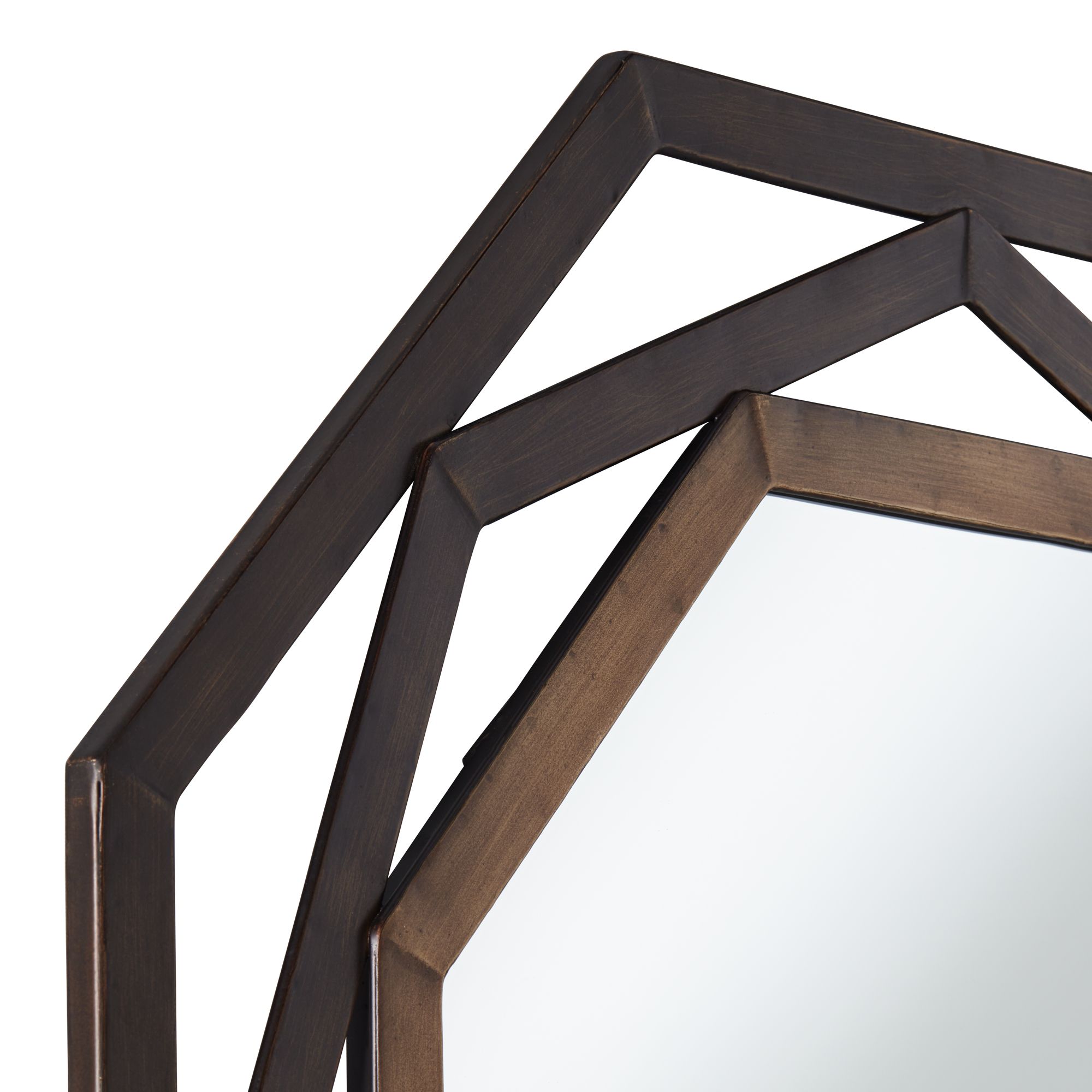 Uttermost Two-Tone Bronze 32" Openwork Octagonal Wall Mirror in scene
