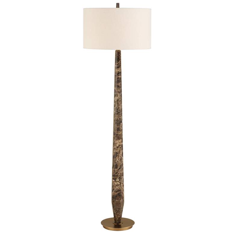 Image 1 Uttermost Tyree 66" Brown Marble Floor Lamp