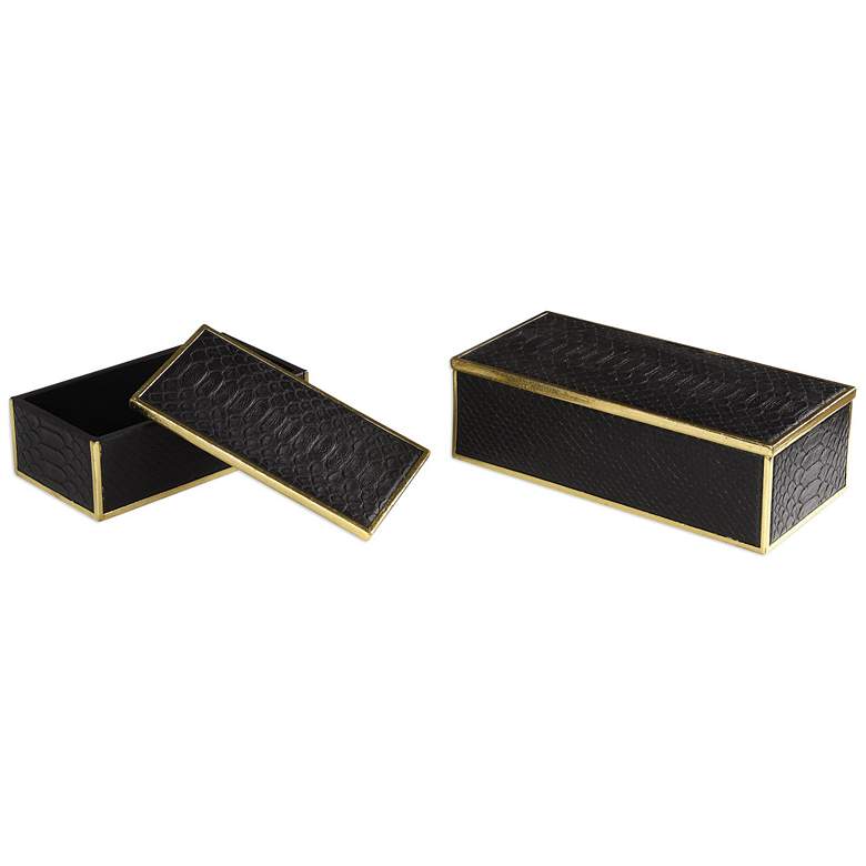 Uttermost Ukti Black and Gold Decorative Boxes Set of 2 more views