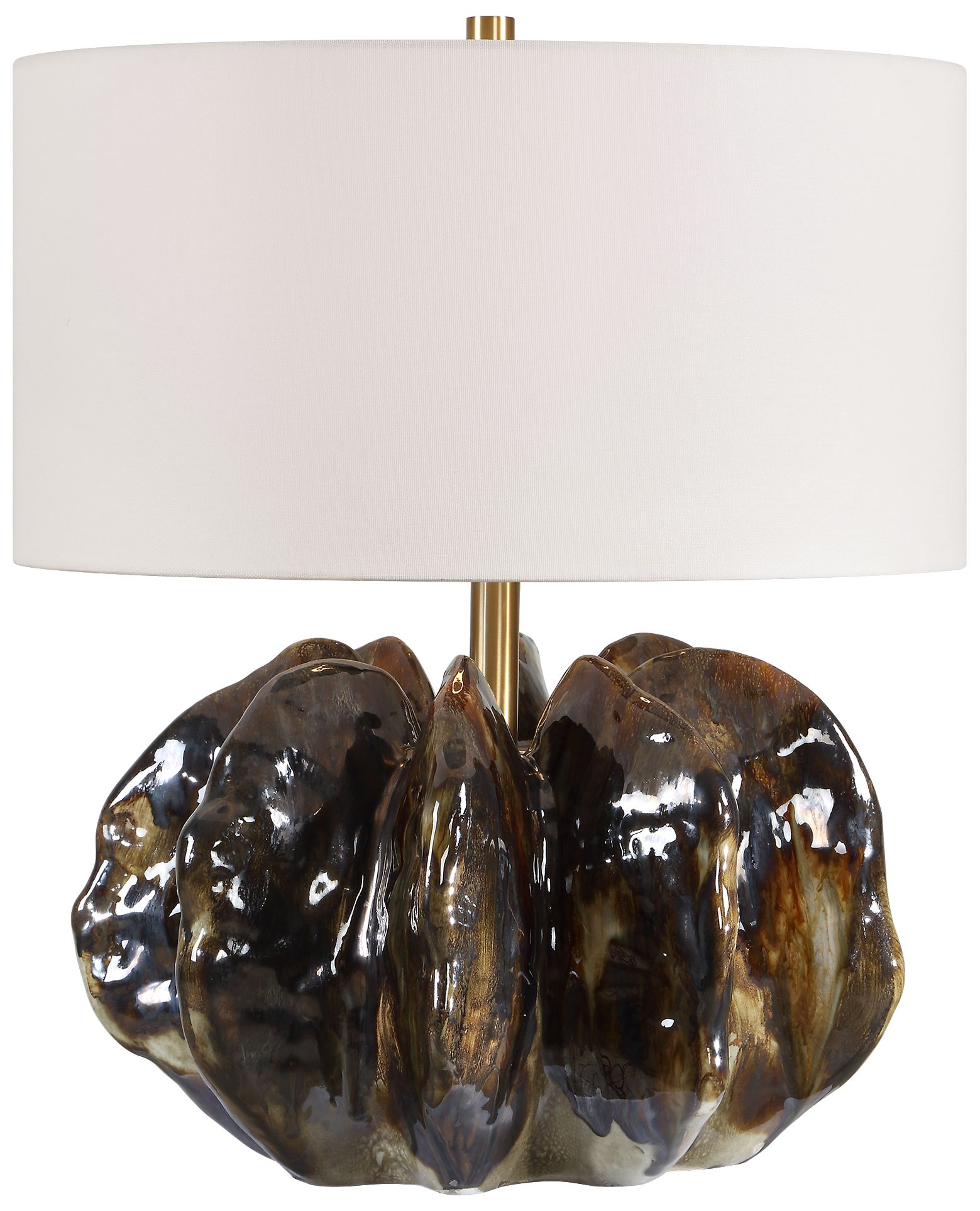 Image 2 Uttermost Umbrian 23" Earthy Brown Ceramic Table Lamp