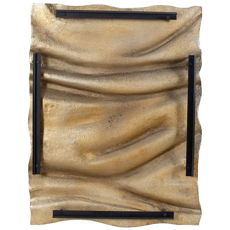Image 5 Uttermost Undulate 23" x 29" Gold Indoor-Outdoor Metal Wall Panel more views
