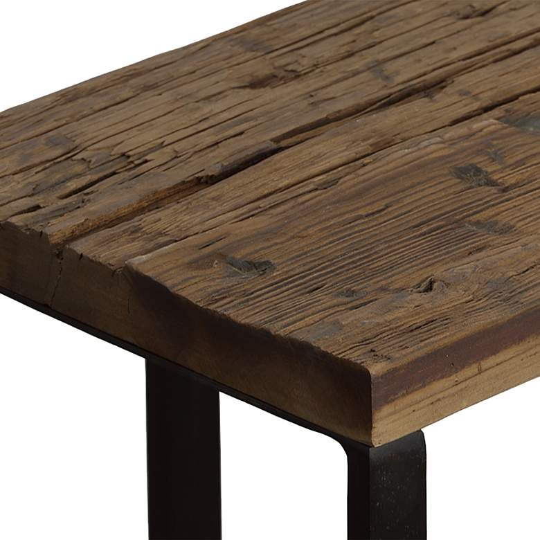 Image 4 Uttermost Union 24" H Reclaimed Wood Top Accent Table more views