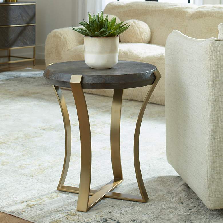 Image 1 Uttermost Unite 24" H x 22.5" Dia. Side Table