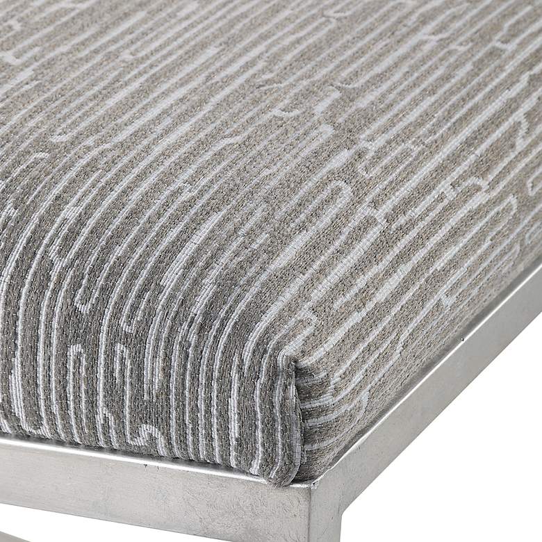 Image 5 Uttermost Uphill Climb 48" Wide Medium Gray and White Modern Bench more views