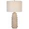 Uttermost Uplift 30" High Modern Carved Bleached Faux Wood Table Lamp