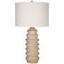 4_Uttermost Uplift 30" High Modern Carved Bleached Faux Wood Table Lamp more views