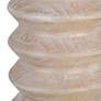 5_Uttermost Uplift 30" High Modern Carved Bleached Faux Wood Table Lamp more views