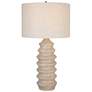 Uttermost Uplift Bleached Wood Carved Table Lamp