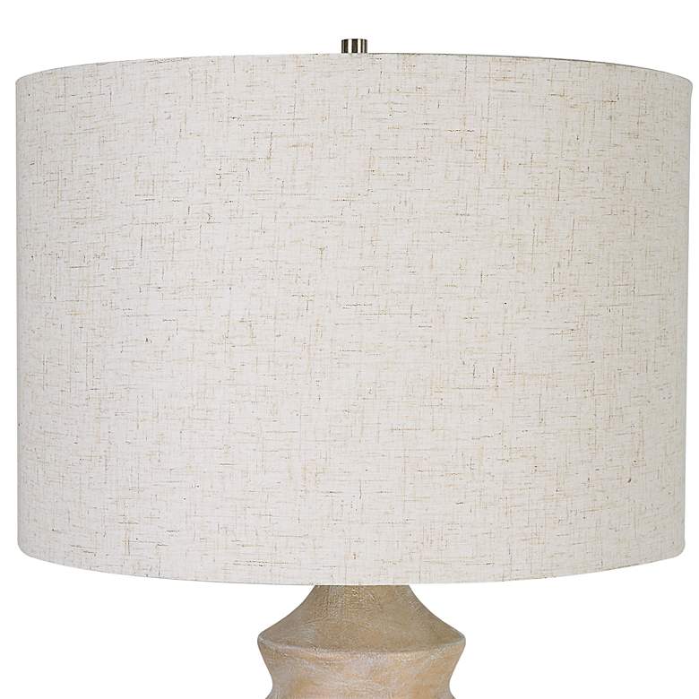 Image 6 Uttermost Uplift Bleached Wood Carved Table Lamp more views