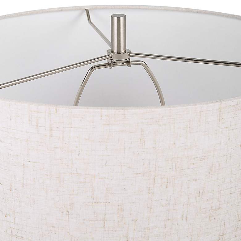 Image 7 Uttermost Uplift Bleached Wood Carved Table Lamp more views
