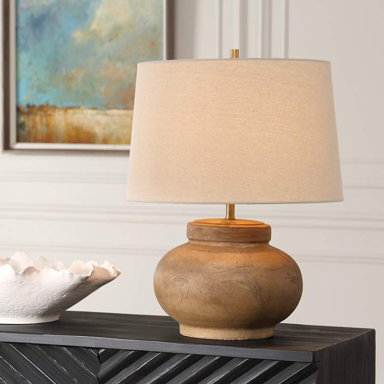 Image 1 Uttermost Urbino 22 1/4" High Terracotta Accent Table Lamp