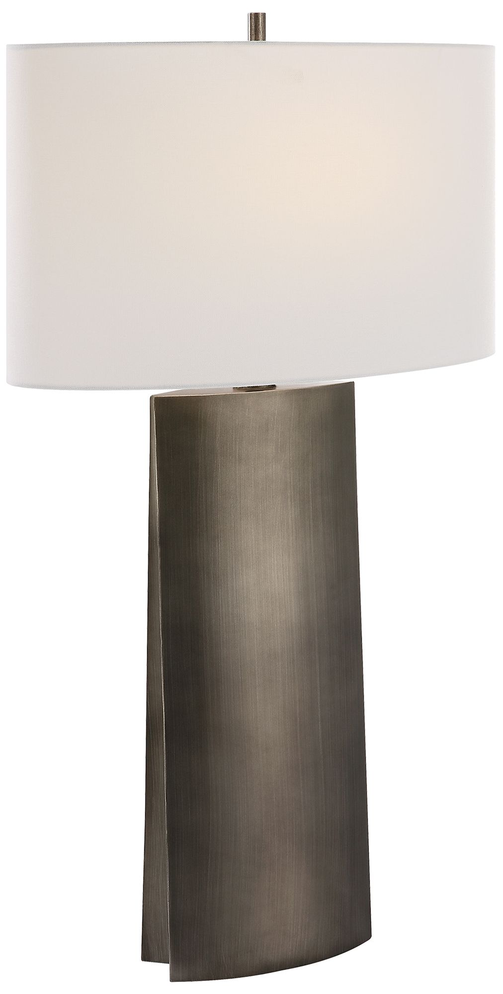 Image 2 Uttermost V-Groove 32.5" H Steel Gray Table Lamp