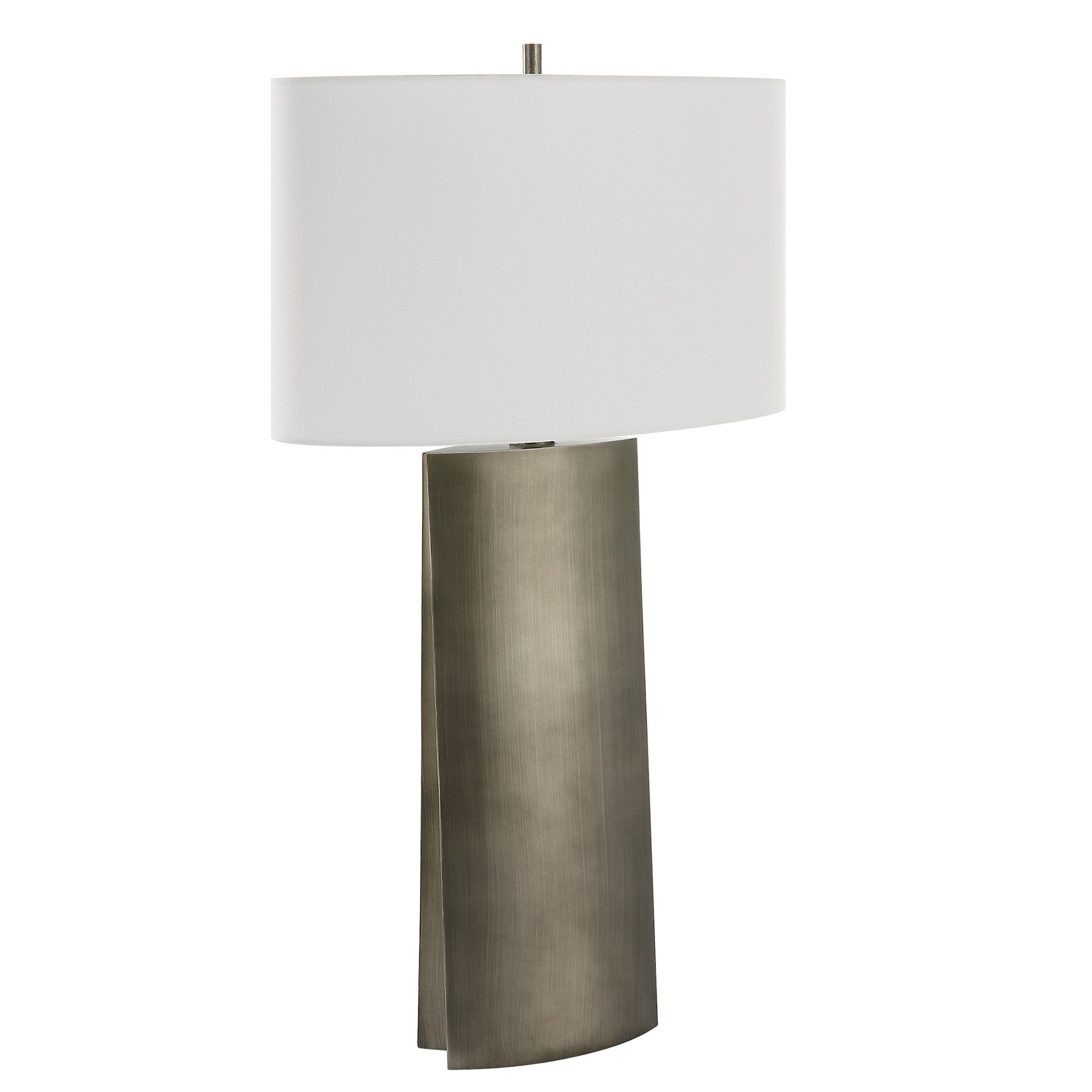 Image 3 Uttermost V-Groove 32.5" H Steel Gray Table Lamp more views