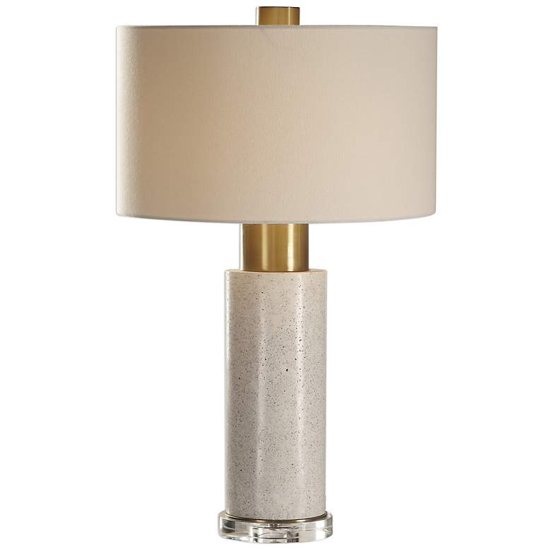 Image 2 Uttermost Vaeshon 29 1/2" Modern Bleached Wash Concrete Table Lamp