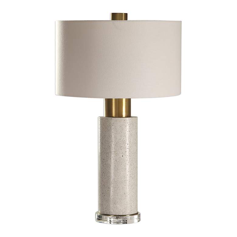 Image 3 Uttermost Vaeshon 29 1/2" Modern Bleached Wash Concrete Table Lamp more views