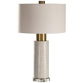 Image4 of Uttermost Vaeshon 29 1/2" Modern Bleached Wash Concrete Table Lamp more views