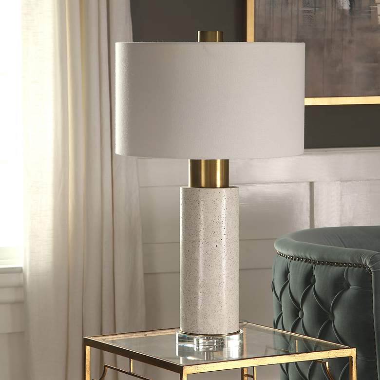 Image 4 Uttermost Vaeshon 29 1/2" Modern Bleached Wash Concrete Table Lamp more views