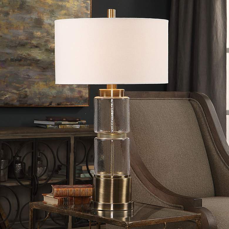 Image 1 Uttermost Vaiga Antique Brass Plated Table Lamp