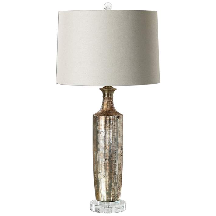 Two Bronze Glazed Ceramic Lamps Two Bronze Glazed Ceramic Lamps
