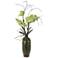Uttermost Valdive Green Orchid 38"H Faux Flower in Glass Vase