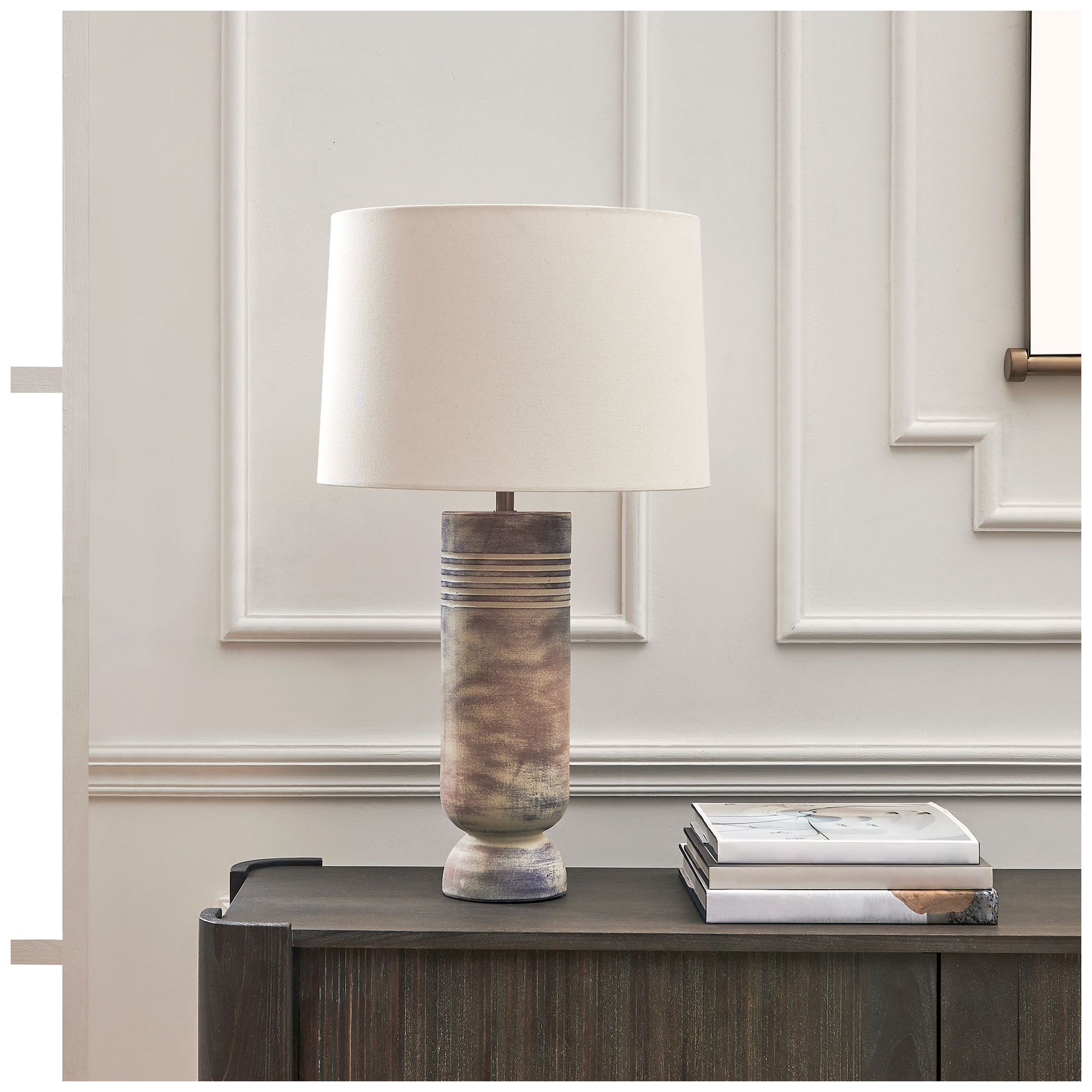 Image 3 Uttermost Vale 28 3/8" Earthy Brown Ceramic Table Lamp more views