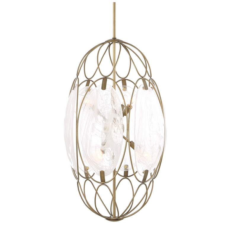 Image 2 Uttermost Valencia 19" Wide Gold and White 6-Light Pendant