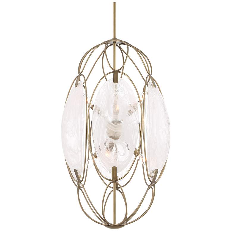 Image 3 Uttermost Valencia 19" Wide Gold and White 6-Light Pendant more views