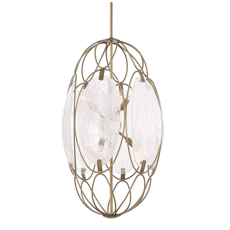 Image 4 Uttermost Valencia 19" Wide Gold and White 6-Light Pendant more views