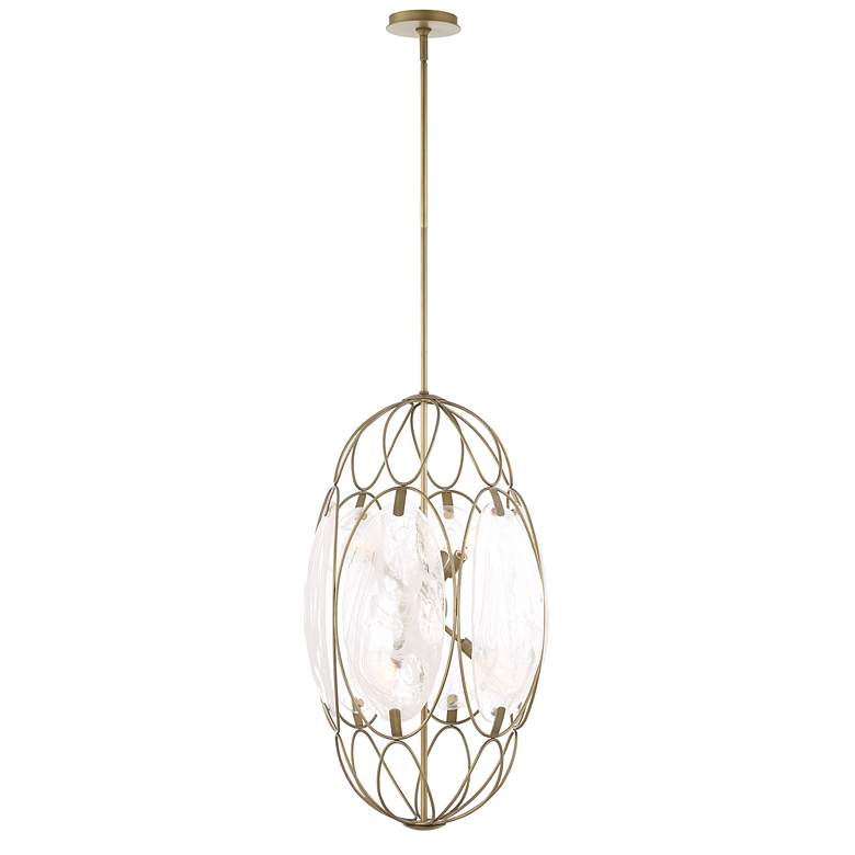 Image 5 Uttermost Valencia 19" Wide Gold and White 6-Light Pendant more views