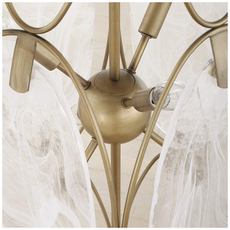 Image 6 Uttermost Valencia 19" Wide Gold and White 6-Light Pendant more views