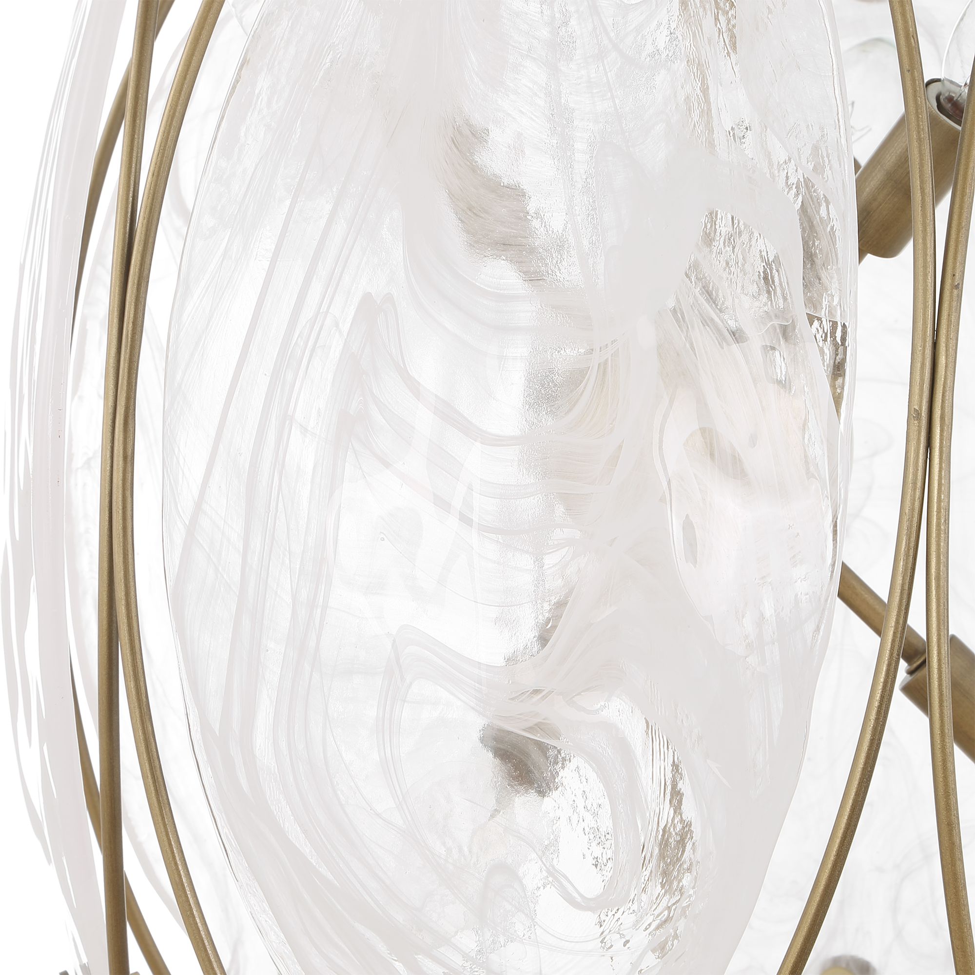 Uttermost Valencia 19" Wide Gold and White 6-Light Pendant