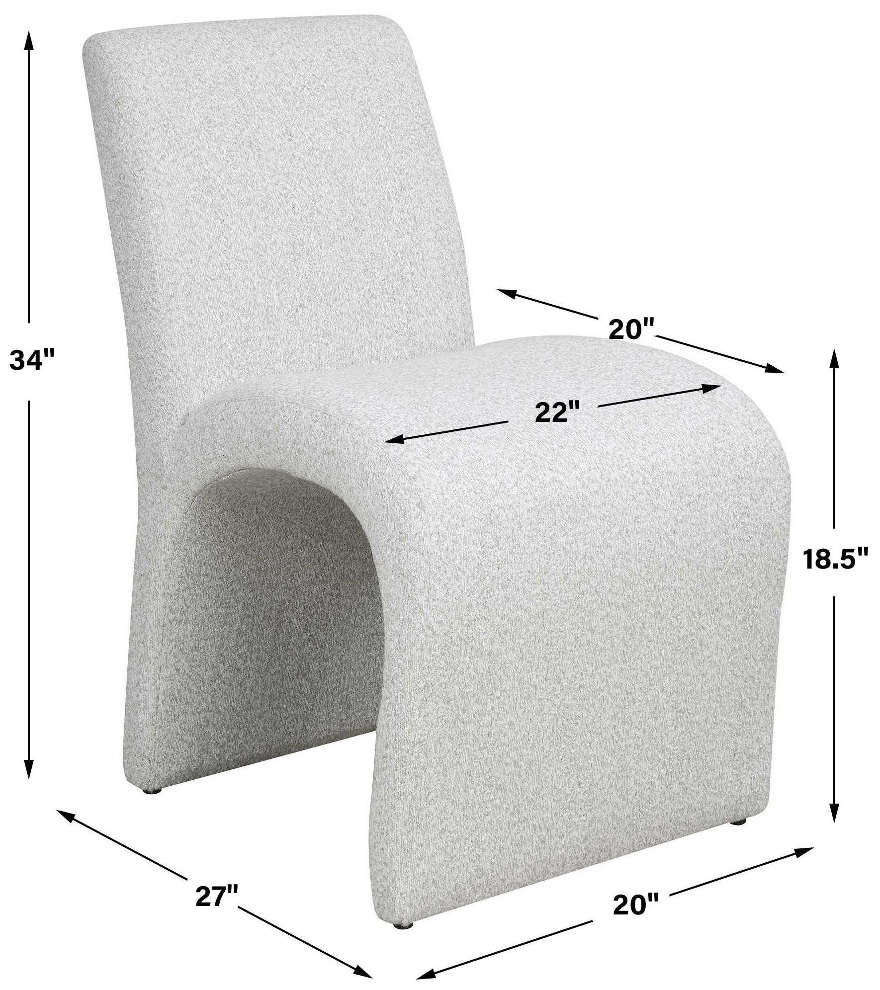 Uttermost Valentin Beige and Twine Upholstered Dining Chair