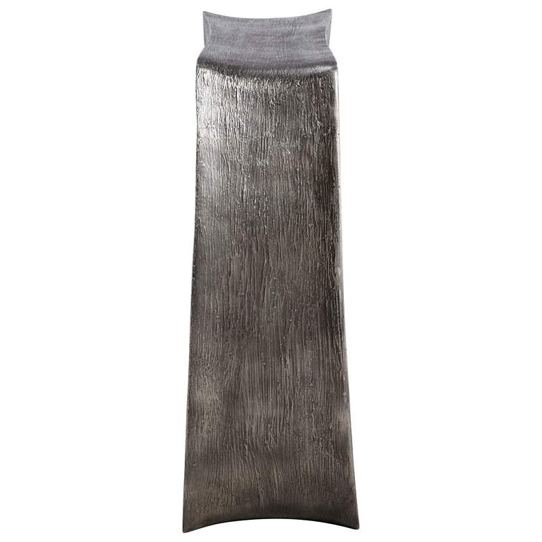 Image 4 Uttermost Valira 24" Wide Textured Antique Silver Modern Side Table more views