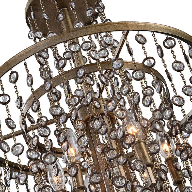 Image 4 Uttermost Valka 19 inchW Silver Swedish iron 6-Light Chandelier more views