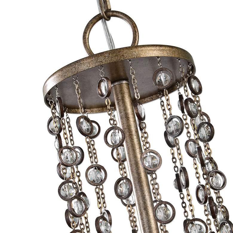 Image 5 Uttermost Valka 19"W Silver Swedish iron 6-Light Chandelier more views