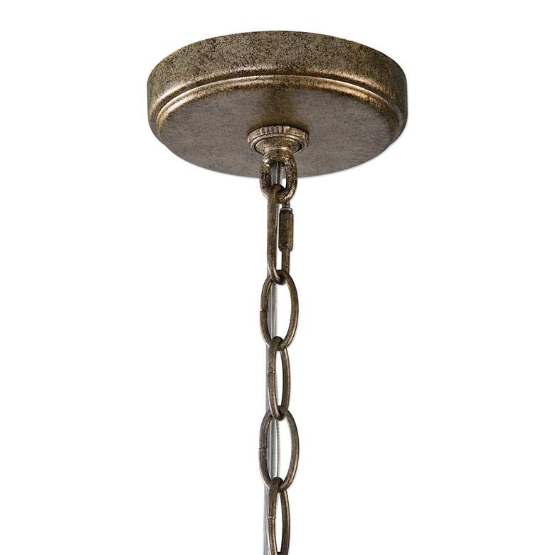 Image 7 Uttermost Valka 19"W Silver Swedish iron 6-Light Chandelier more views